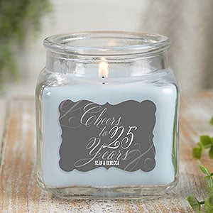 Cheers To... Personalized 10 oz. Linen Candle Jar - 21904-10CW