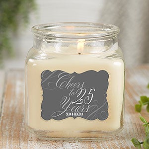 Cheers To... Personalized 10 oz. Vanilla Candle Jar - 21904-10VB