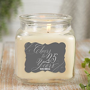 Cheers To... Personalized 10 oz. Vanilla Candle Jar - 21904-10VB