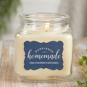 Happiness Is Homemade Personalized 10 oz. Vanilla Candle Jar - 21906-10VB