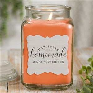 Happiness Is Homemade Personalized 18 oz. Pumpkin Spice Candle Jar - 21906-18WC