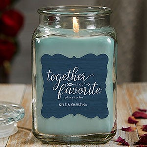 Together Is... Personalized 18 oz. Eucalyptus Mint Candle Jar - 21907-18ES