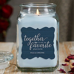 Together Is... Personalized 18 oz. Linen Candle Jar - 21907-18CW