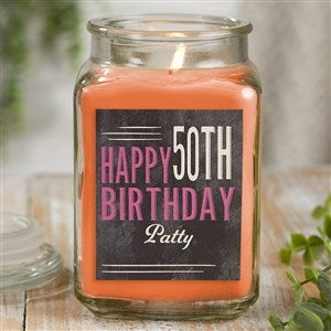 Vintage Birthday Personalized 18 oz. Pumpkin Spice Candle Jar - 21915-18WC
