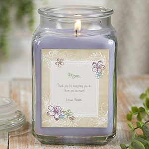 For Her Personalized 18 oz Lilac Scented Candle Jar - 21917-18LM