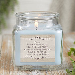 Thank You Candle 10 oz Crystal Waters Scented Candle Jar - 21921-10CW