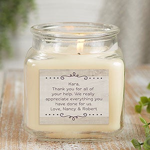 Thank You Candle 10 oz Vanilla Bean Scented Candle Jar - 21921-10VB