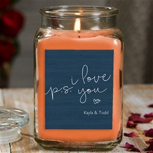 P.S. I Love You Personalized 18 oz. Pumpkin Spice Candle Jar - 21927-18WC