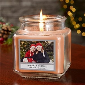 Holiday Photo Personalized 10 oz. Walnut Coffee Candle Jar - 21928-10WCC
