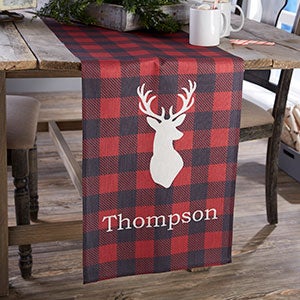 Cozy Cabin Personalized Table Runner- 16 x 60 - 21930-S