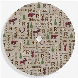 Cozy Cabin Personalized Christmas Tree Skirt - 21939