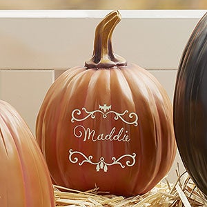 Halloween Vines Small Personalized Pumpkin - 21960-S