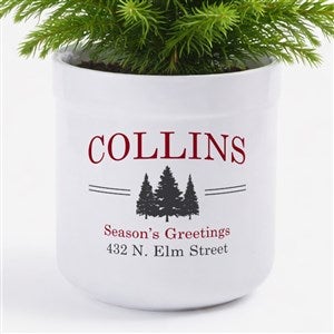 Vintage Holiday Personalized Outdoor Flower Pot - 21967
