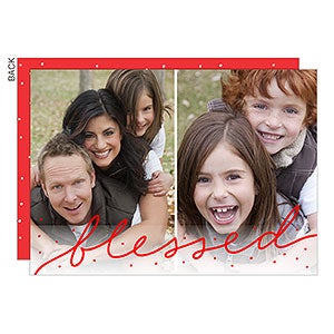 Blessed Christmas Photo Card-2 Photo-Premium - 21975-2-P