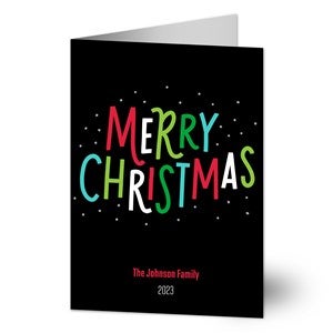 Colorful Wishes Christmas Card-Premium - 21992-P