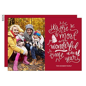 It's The Most Wonderful Time Photo Holiday Card - 22064