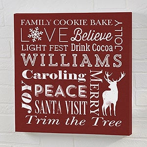 Holiday Traditions Personalized Canvas Print -8