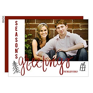 Season's Greetings Holiday Photo Card-Premium - 22088-P