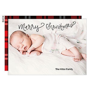 Merry Christmas Calligraphy Holiday Card - 22090