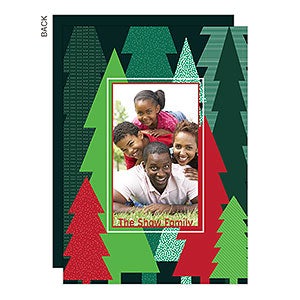 Simple Christmas Trees Holiday Card - 22123