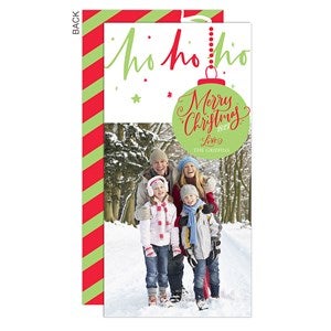 Ho Ho Ho Ornament Holiday Postcard-Premium - 22132-P