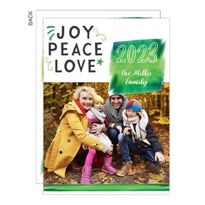 Joy Peace Love Holiday Card-Premium - 22137-P