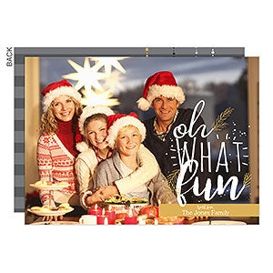 Oh What Fun Christmas Photo Card-Premium - 22140-P
