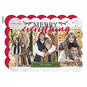 Merry Everything Wood Holiday Card - 22147