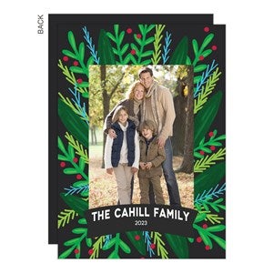 Botanical Frame Holiday Card-Premium - 22187-P