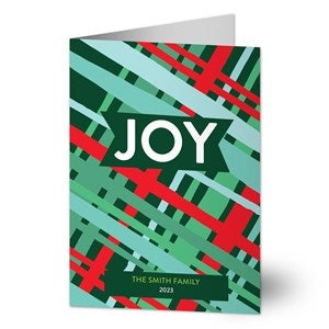 Joy Pattern Holiday Card-Premium - 22196-P