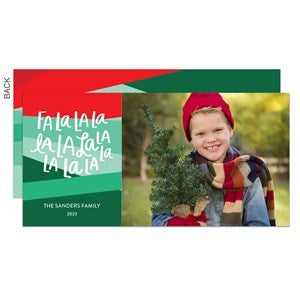 Fa La La Triangle Holiday Postcard-Premium - 22197-P