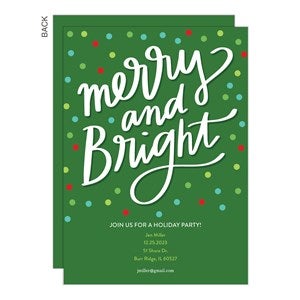 Merry & Bright Holiday Party Invitation-Premium - 22199-P