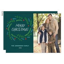Festive Wreath Christmas Card - 22203