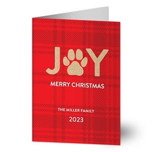 Joy Pawprint Holiday Card-Premium - 22214-P