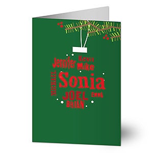 Ornament Names Holiday Card - 22281