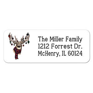 Ornament Reindeer Return Address Labels - 22295