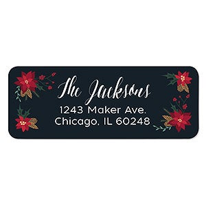Merry Christmas Pattern Return Address Labels - 22297