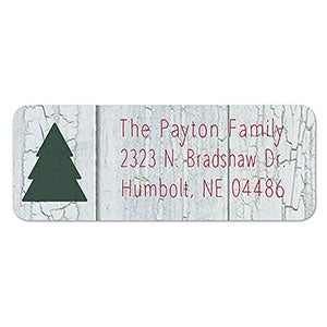 Wood Background Return Address Labels - 22298
