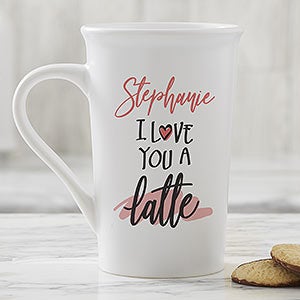 I Love You A Latte Personalized Latte Mug - 22302-U