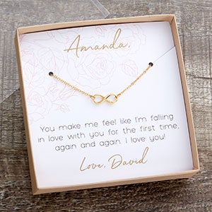 Classic Romance Gold Infinity Necklace With Display Card - 22310-GI