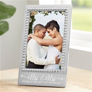 Mariposa Personalized Mrs & Mrs Wedding Frame - Vertical - 22334-MRSV