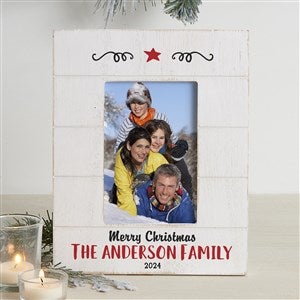 Farmhouse Christmas Personalized Shiplap Frame - 4x6 Vertical - 22339-4x6V