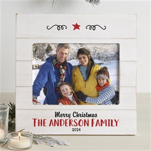 Farmhouse Christmas Personalized Shiplap Frame- 5x7 Horizontal - 22339-5x7H