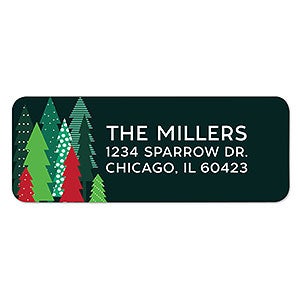 Simple Christmas Trees Return Address Labels - 22343