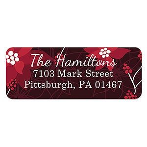 Poinsettias Return Address Labels - 22349