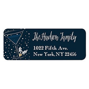 Holiday Party Glass Return Address Labels - 22360
