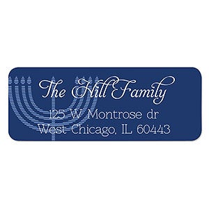 Hanukkah Return Address Labels - 22362
