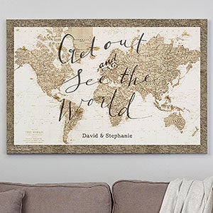 See The World 28x42 Personalized Map Canvas Print - 22408-28x42