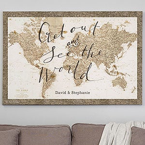 See The World 32x48 Personalized Map Canvas Print - 22408-32x48