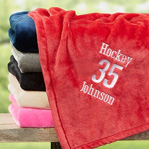 Personalized 50x60 Red Sports Fleece Blanket - 22428-R
